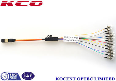 OM1 62.5 OM2 50/125 MPO-12 to ST Fiber Optic Breakout Cable with Long Lifespan for Multimode Networks