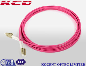 LC/PC Duplex 3.0mm Diameter OM4 50/125 Fiber Optic Patch Cable for 10G Transmission