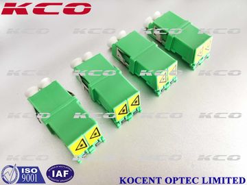 Automatic Shutter Cap Fiber Optic Adapter Duplex LC/APC Green Without Flange Coupler