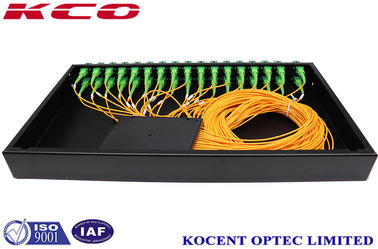 1U Height 2x32 Split Way Fiber Optic Splitter PLC Splitter Telcordia GR-1221/GR-1209 Compliant