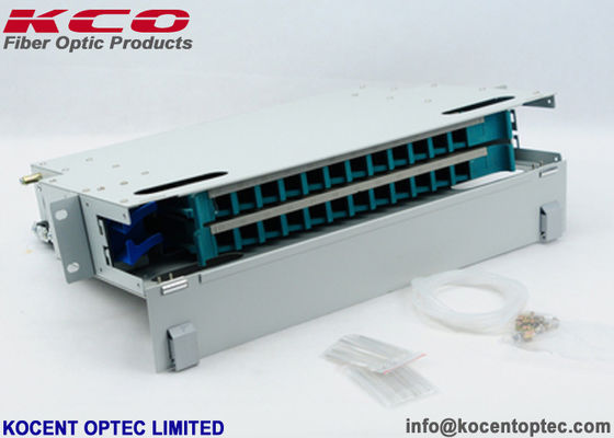 Steel 24 Core Fiber Optic Distribution Box with 19'' Standard and 1.0mm Thickness for FTTX Applications