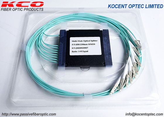 Multimode OM3 Fiber Optical Coupler PLC Splitter 1*2 1*4 1*8  SC LC FC ST Connector