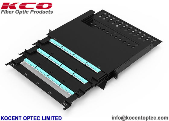 144 Fibers 1U Rack Mount MPO Patch Panel 19 Inch MTP Patch Panel for Data Center