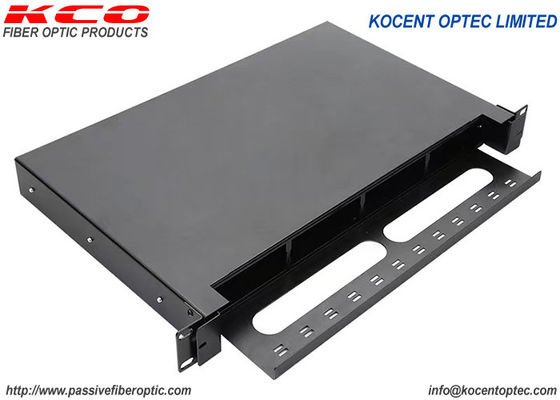 19'' Standard Size High Density Drawing Type MPO MTP Patch Panel for LC Duplex Fiber Optic Connectivity