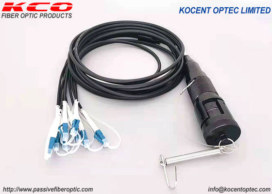 एफटीटीए फाइबर ऑप्टिकल पैच केबल 4fo 8fo 12fo वाटरप्रूफ टैक्टिकल बख्तरबंद YZC कनेक्टर