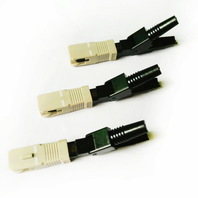 Multimode SC UPC Fiber Optic Fast Connector with 0.5dB Insertion Loss 30dB Return Loss and 50mm 55mm 60mm Length